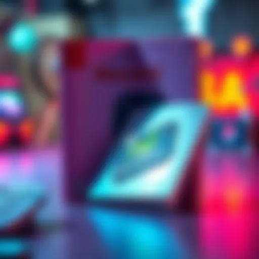 A game manual is opened, revealing a hidden item tucked behind it, surprising the seller.