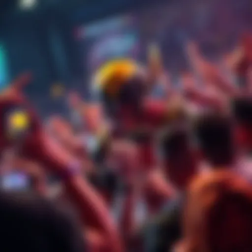 Game Marketing Competition A vibrant graphic showing a game character with an enthusiastic crowd around, highlighting the excitement of game marketing in 2026.
