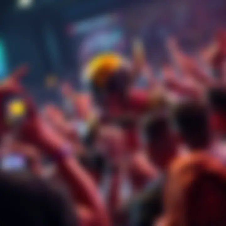 Game Marketing Competition A vibrant graphic showing a game character with an enthusiastic crowd around, highlighting the excitement of game marketing in 2026.