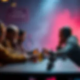 A game master talks with players at a table, discussing strategies to keep all players engaged during a session.