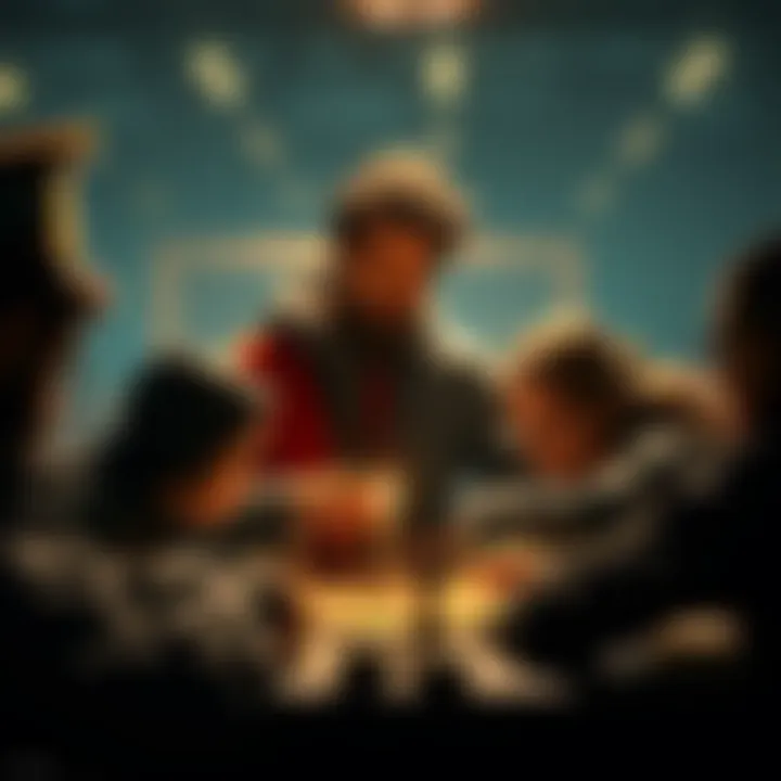 A game master adjusts difficulty levels for players during a tabletop game, focusing on fairness and engagement.