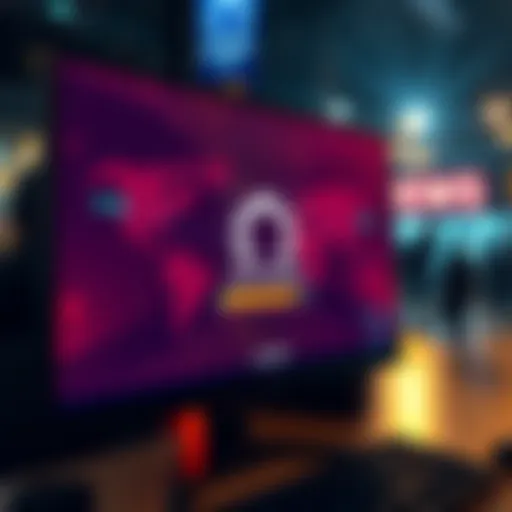 A computer screen showing a loading icon for online game matchmaking with players waiting in line