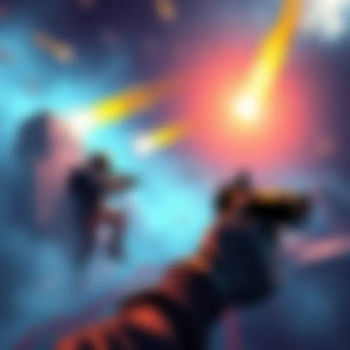 Illustration showing faster projectiles and improved terrain interactions in a game environment