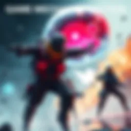 Game Mechanics in Action A player using a powerful Bubble shield while teammates revive each other with Self Revive, showcasing dominance in a gaming environment