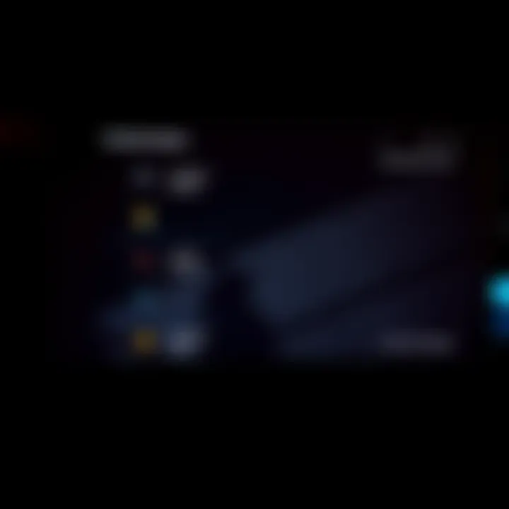 Game menu with shadow glitch A video game menu screen showing shadow issues and graphical glitches