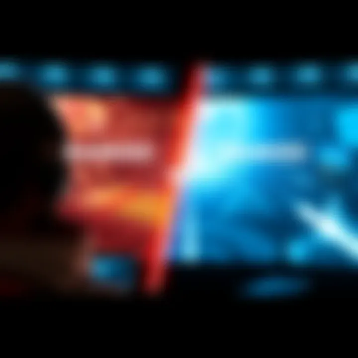 A split screen showcasing World Tour and Ranked game modes, highlighting their differences in play style and features.
