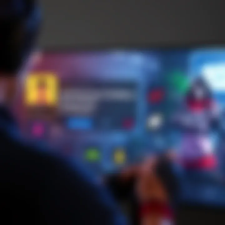 A player customizing their game character with various modifiers on a screen