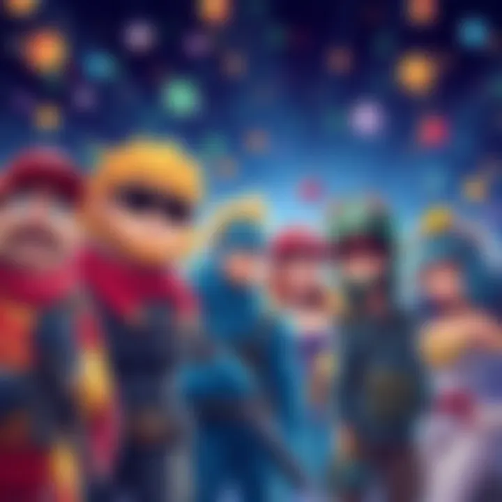 Game of the Year Predictions An illustration of popular video game characters lined up, showcasing excitement for the Game of the Year 2025 predictions.