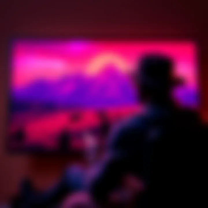 A gamer viewing Red Dead Redemption 2 on an OLED screen, showcasing vibrant colors and smooth graphics.