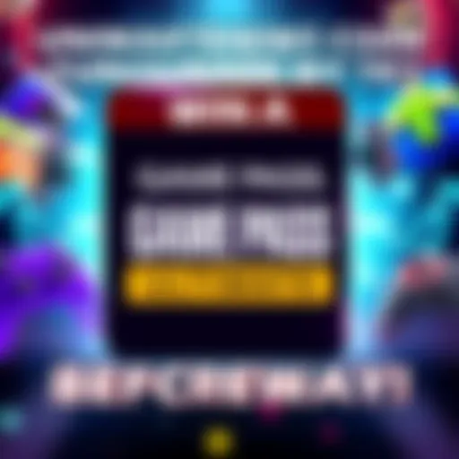 A colorful graphic announcing a chance to win a 3-month Game Pass Ultimate code with gaming elements in the background.