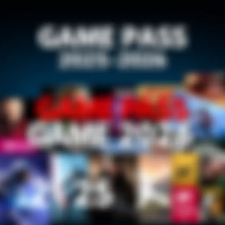 A collage of popular Game Pass game covers from 2025 to 2026, showcasing diverse gaming genres.