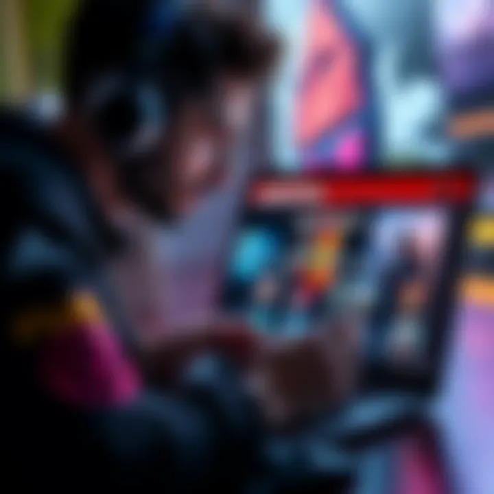 A gamer reviewing various Game Pass Ultimate subscription alternatives and deals on a laptop