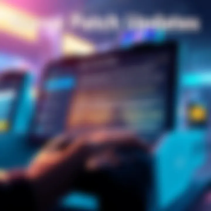 A screenshot showing game patch notes with highlights of fixes and improvements