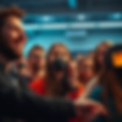 Game Playtest Invitation A group of people engaged in a psychological game playtest, showing expressions of curiosity and excitement.