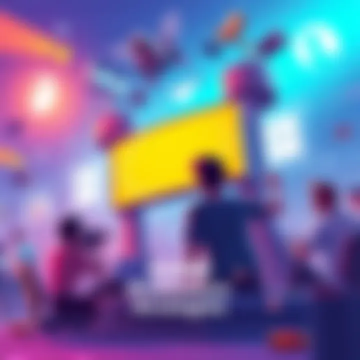 Game Promotion Strategies An illustration showing various tactics for promoting a video game, including social media engagement and player testimonials.