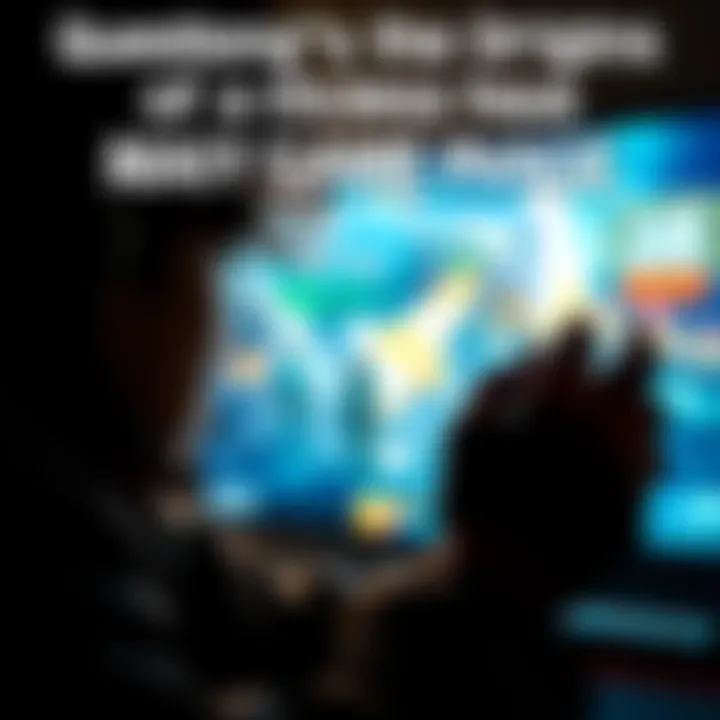 A gamer examines a blurry promotional game image, discussing its origin and significance.