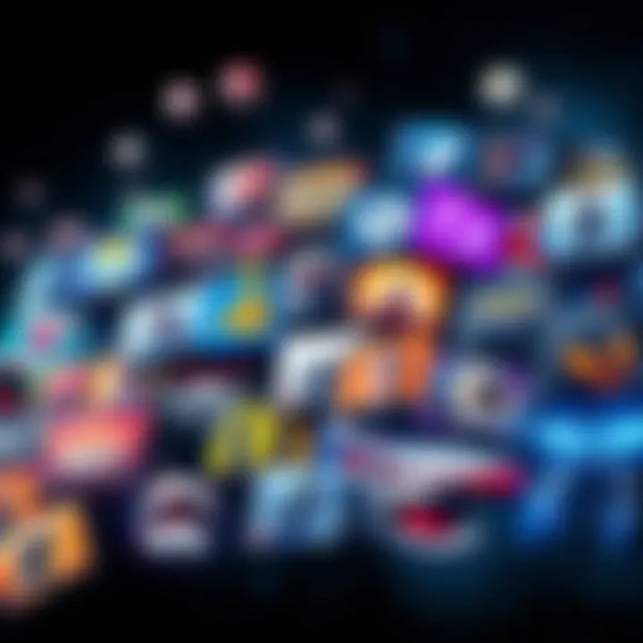 A vibrant image showing various game covers from different genres arranged together, suggesting a collection of top games for players.