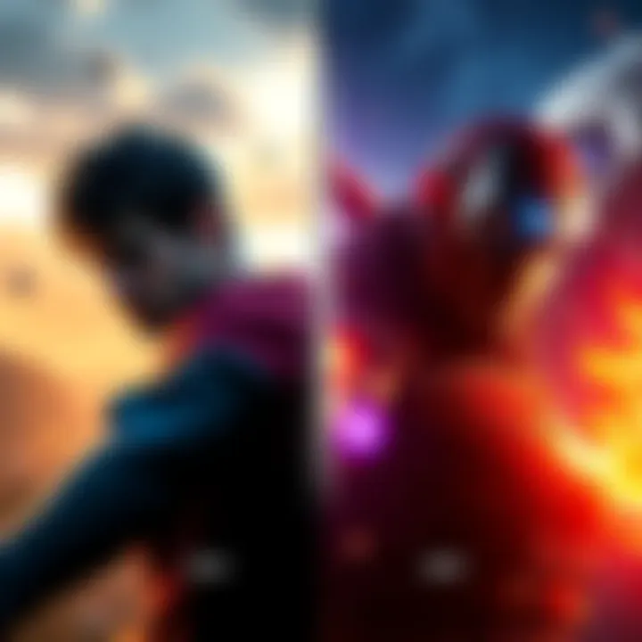 A side-by-side view of a popular game remake and its original version, showcasing key visual and design differences.