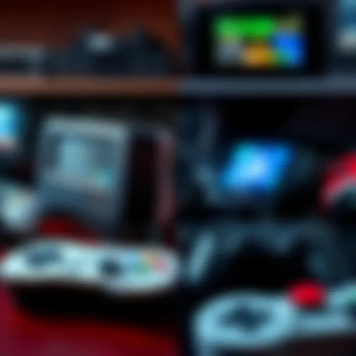 A side-by-side comparison of old and new versions of popular video games highlighting unnecessary remakes, with gaming consoles in the background.
