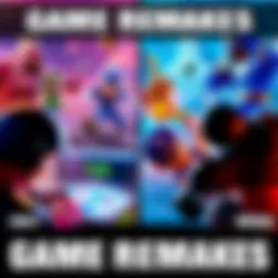 Game Remakes Comparison A side-by-side comparison of classic and remade video game scenes showcasing improved graphics and gameplay