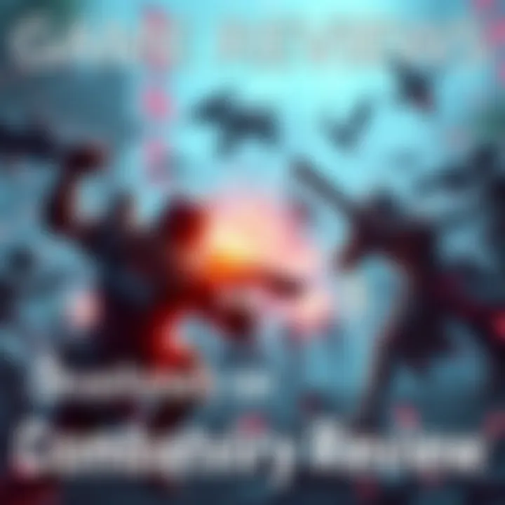 An overview of gameplay and character combat in a video game, showing players engaged in action with visuals of balance issues and gameplay mechanics.