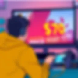 A gamer sitting in front of a screen playing a video game with a disappointed expression, showing a game console and a $70 price tag on the screen