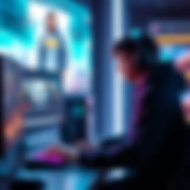 A gamer using a computer to transfer game progress from a pirated version to a legitimate Steam copy.