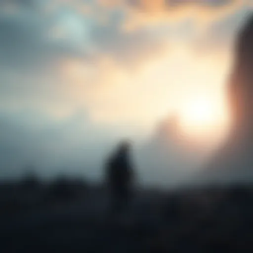 A character stands in a large, empty game world with glitches visible in the background.