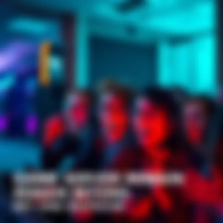 Group of gamers engaged in a multiplayer game, showing excitement and surprise at the active servers