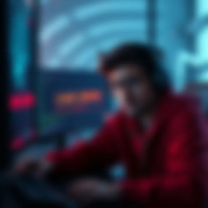 Game Server Status Issue A computer screen displaying a game server error message with a worried gamer in the background