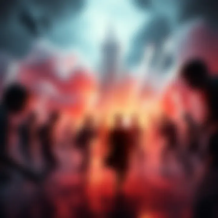 A vibrant scene showing characters from The Ashtray Maze and Alan Wake 2 in an epic battle of music and gameplay.