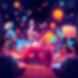 A vibrant illustration featuring musical notes and gaming elements, showcasing the excitement of a game with a celebrated soundtrack.