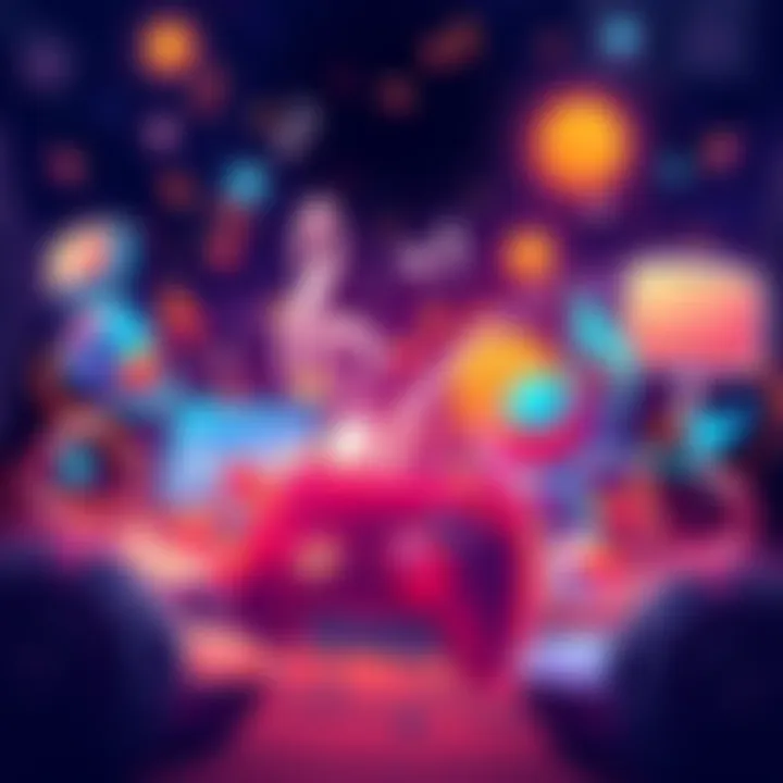 A vibrant illustration featuring musical notes and gaming elements, showcasing the excitement of a game with a celebrated soundtrack.