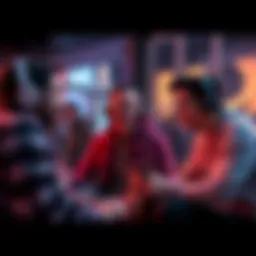 Players sharing their favorite video game soundtracks in a lively conversation