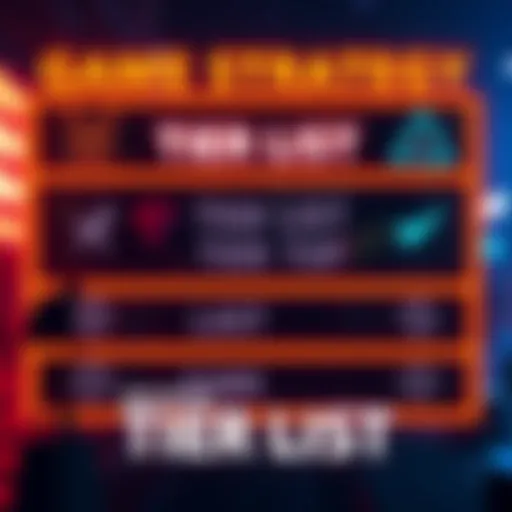 A visual representation of a tier list for game strategies based on past memories and meta influences, showing different ranks from top to bottom.