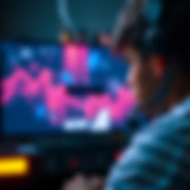 A frustrated gamer waiting during a long queue on a streaming platform, with buffering symbol on screen