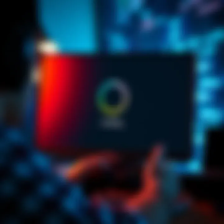 A computer screen showing a loading symbol with a frustrated gamer in the background