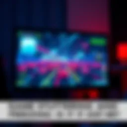 Game screen with stuttering effect A computer screen showing a video game experiencing stuttering and freezing, with visible lag and glitching graphics.