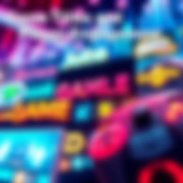 Game Titles and Player Engagement A graphic showing various game titles that capture player interest and engagement, along with icons representing different game genres.