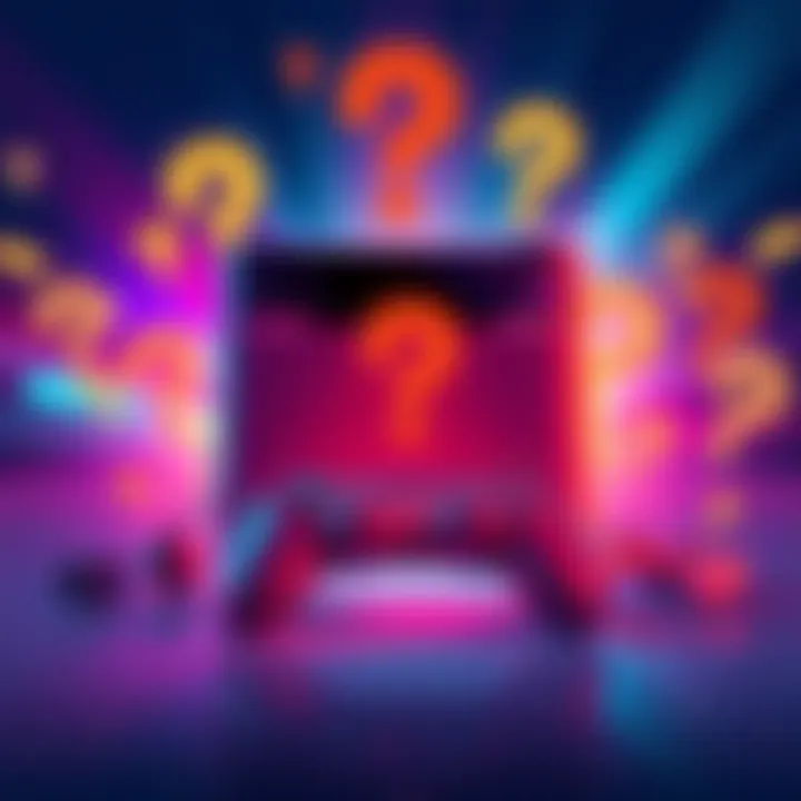 Game Update Announcement A digital illustration showing a gaming console and controller with question marks, indicating uncertainty about a game update or shutdown.