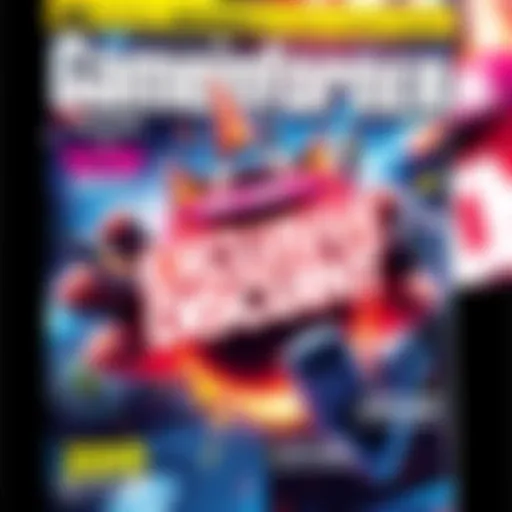 Cover of Gameinformer magazine featuring bold headlines and vibrant graphics announcing its return and subscription discounts