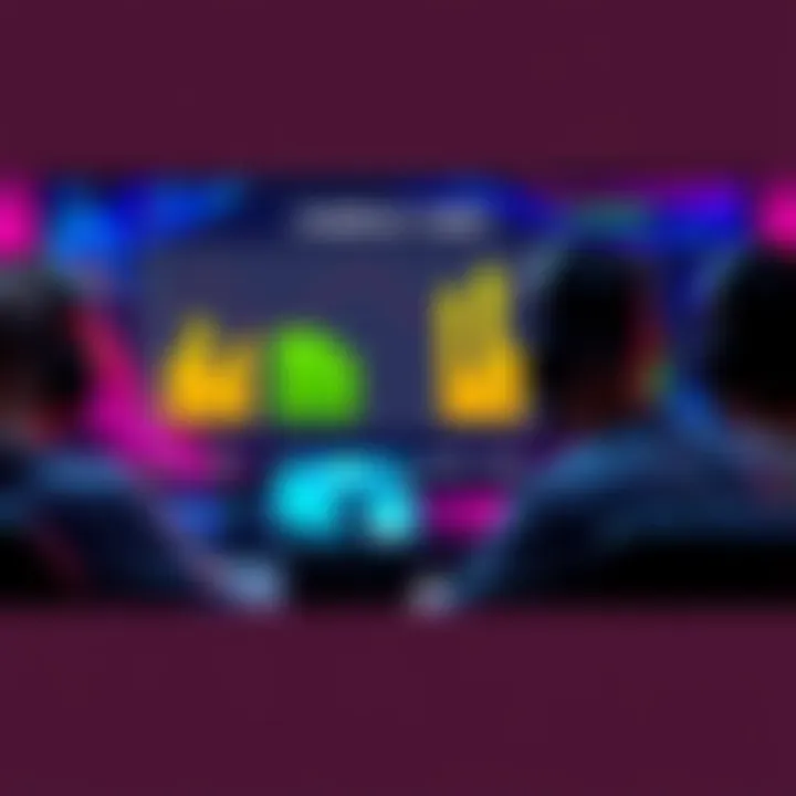 A group of gamers discussing gameplay times, with charts showing gold, silver, and bronze performance metrics on screen.