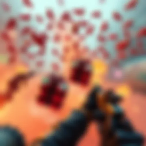 A chaotic in-game scene showing players using duplication exploits with trigger nades, causing frustration and confusion during the match.