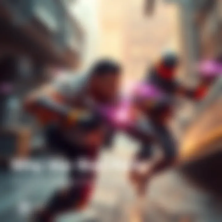 A character in action using the new Ball perk, showcasing healing effects and tactical gameplay