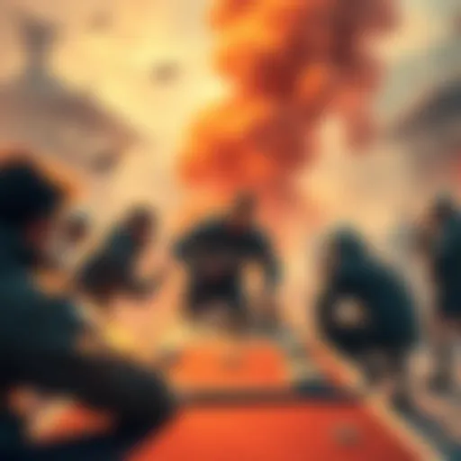 A team of players engages in a strategic game of Marathon, showcasing resources and contracts in a dynamic environment.