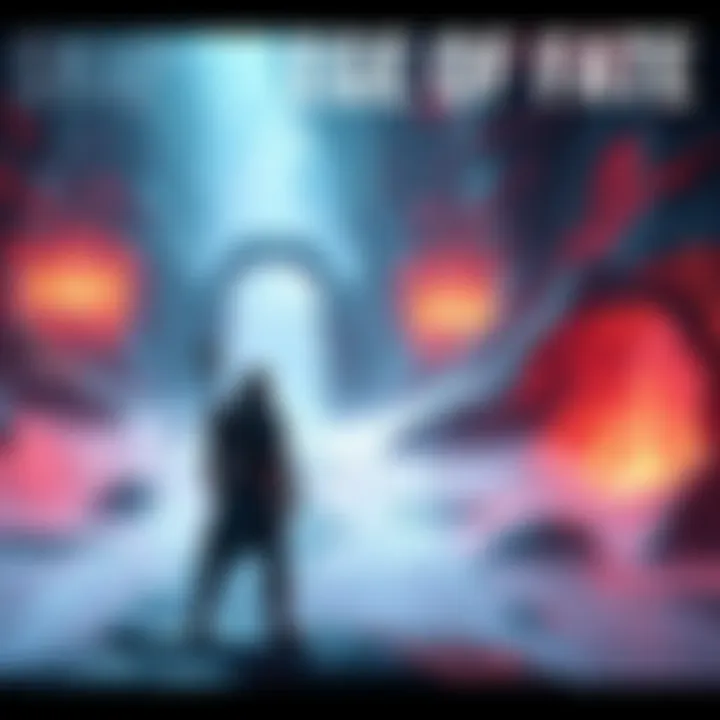 A character in a fantasy game stands in a vibrant dungeon, contemplating the consequences of bypassing Edge of Fate, with glowing exotics in the background.
