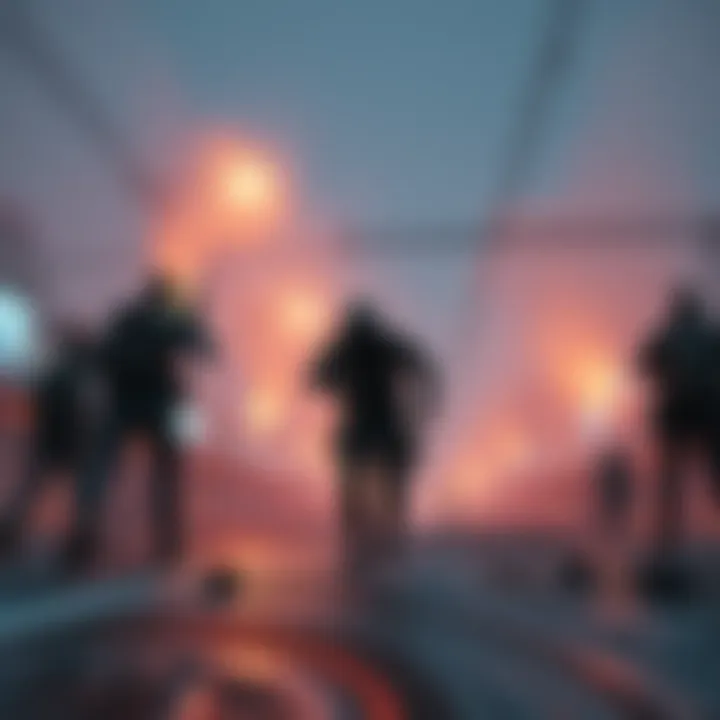 A killer character tracking survivors in a game setting with no visible scratch marks on the ground, emphasizing the need for strategy