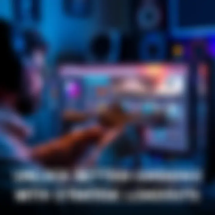 A gamer customizing their weapon loadout on a computer screen, focused and engaged in the game setup process.