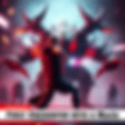 A gamer battles a large Matriarch character in a virtual environment, showcasing excitement and intense gameplay.