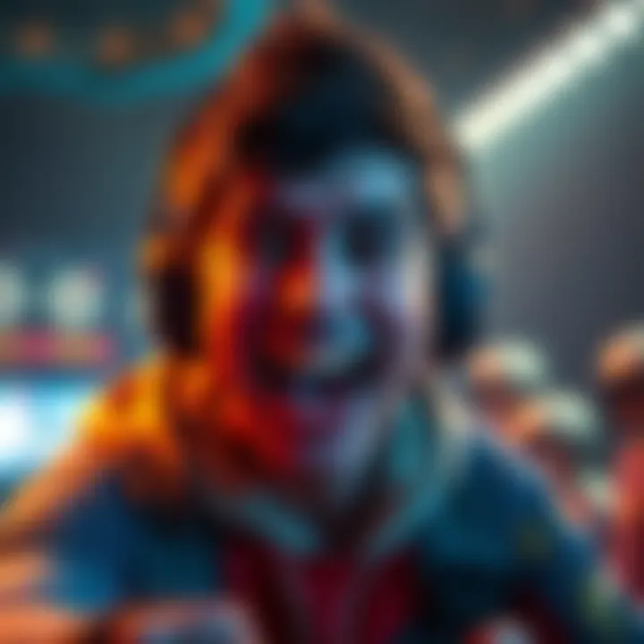 A gamer with tears of joy celebrates after defeating a challenging boss in a video game, showcasing emotions of relief and happiness.